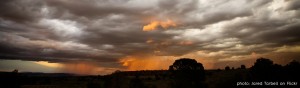 Santa Fe rainy sunset